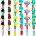 Rexinc Brainrot Party Favors 4-in-1 Pens, 24 Count Bulk Set of Multicolor Ballpoint Pens - 6 Unique Styles for Brainrot Birthday, Party Supplies & Kawaii Gifts with Assorted Ink