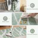 Hedlive Modern Waved Print Runners for Hallways, 2.5x8 Sage Green Washable Runner Rug, Non Slip Low Pile Kitchen Runners, Soft Abstract Neutral Striped Carpet Runner for Bedroom Laundry