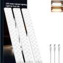 Under Cabinet Lighting 3 Packs, Rechargeable Motion Sensor Light Indoor, 8 Inches, 3 Color Temps, Dimmable Closet Light Stick on, Under Counter Lights for Kitchen