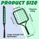 Meooeck Baseball Fungo Racket Light Weight Bat Racket 12 oz Fungo Bat Baseball Softball Training Equipment for Coaches Youth Parents Drills Control and Accuracy Practicing, Black Green, One Size