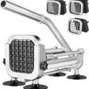 3Pcs French Fry Cutter, Ruooson Professional Potato Cutter Slicer with 1/2 In & 3/8 In & 1/4 In Stainless Steel Blades, Great for Whole Potatoes Carrots Cucumbers.