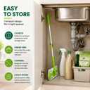 2-Pack Extra Long Extendable Mop Handle Compatible with Swiffer Dry & Wet Mops -Aluminum Telescopic Replacement Handle for Swiffer Wet & Dry Mopping(Green)