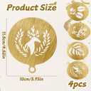 4Pcs Coffee Stencils Latte Art Stencils Reusable for Coffee Lattes Cappuccino Cake Decorating Cookie Stencil for Royal Icing Shop Home Use