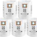 For 2-1/2" Port Shop Vac Bags 10-14 Gallon, Type F 90662 9066200 9066233; Type I 90672 9067200 9067233; VF2005, High Efficiency Disposable Fine Dust Collection Vacuum Filter Bags (5 Pack)