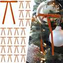 SIMISI RIBBON 24Pcs Orange Christmas Velvet Ribbon Bows Decorations Xmas Ornaments Vintage Decor for Tree, Wreath, Garland (3/8'' Width, 5 * 7 inch)