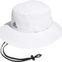 adidas Men's Victory Bucket Hat  Outdoor Sun Boonie for Fishing & Hiking (Large-X-Large, White/Onix Grey/4)