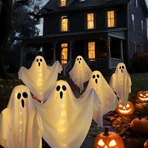 6-Pack Ghost Solar Halloween Decorations Outdoor, Waterproof Solar Halloweens Lights for Outside Decor, Halloween-Ghost Path Lights for Scary Party Yard Garden Lawn Holiday Decoration(Warm White) 6-Pack Ghost Solar Halloween Decorations Outdoor, Waterproof Solar Halloweens Lights for Outside Decor, Halloween-Ghost Path Lights for Scary Party Yard Garden Lawn Holiday Decoration(Warm White)