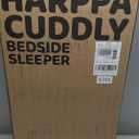 HARPPA Cuddly Baby Bassinet Bedside Sleeper, 3 in 1 Rocking Bassinet with Mattress and Soft Cover, Full Mesh Sides, 5 Height Adjustable with Wheels for Newborns, Beige