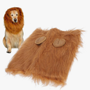 Lion Mane for Dog, Pet Lion Mane Costume Drawstring Dog Lion Mane Light Brown Pet Headgear Costume for Dog Fancy Lion Hair Dog