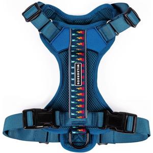 Wilderdog Lightweight Dog Harness with Reflective Straps - Large - Pacific Blue