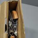 Leggings Hangers, Wooden Closet Hanging Leggings Storage Organizer Scarf Hangers with 24 Clips, 360 Swivel Hook, Burlywood, 2 Pcs