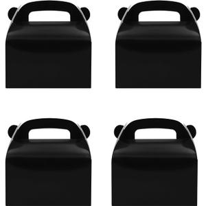 Oletx 30-Pack Black Party Favor Treat Boxes, Goodie Boxes, Gable Paper Gift Boxes with Handles. Perfect for Birthday, Baby Shower and Any Fun Party Decoration Supplies.