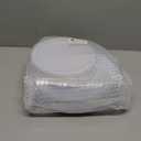 FLOWERCAT 60PCS Silver Plastic Plates - Heavy Duty White and Silver Plastic Plates Disposable - Include 30PCS 10.25inch Dinner Plates and 30PCS 7.5inch Dessert Plates for Wedding&New Year&Birthday (Sliver)