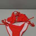 Women Two Piece Swimsuit Sexy Swimwear Halter String Triangle Bikini Sets (Medium, Red)