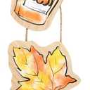 Fall Decorations for Home - Fall Door Decoration Tis The Season Thanksgiving Football Welcome Signs Wreath Door Sign, Wall Decorations Hanging for Home Wall Outdoor Indoor Decor Gifts 38.47 Inch