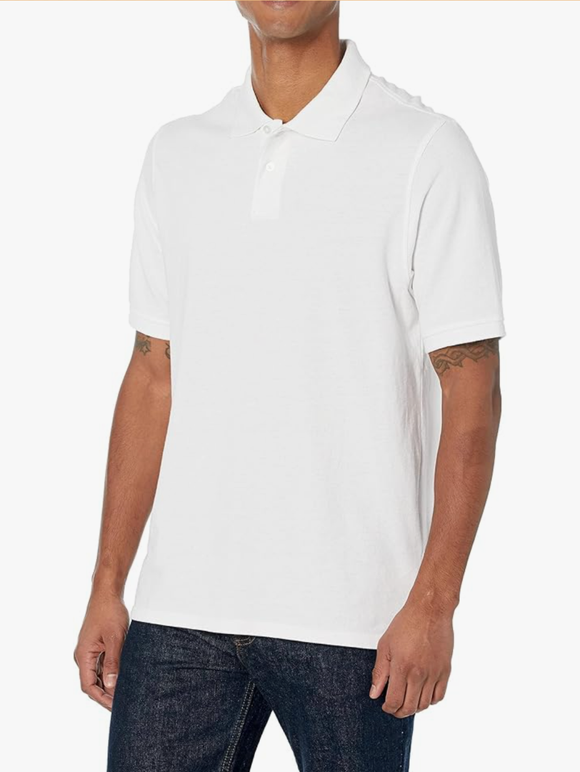 Amazon Essentials Men's Regular-Fit Cotton Pique Polo Shirt, Size M