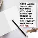 3 x Funny Leaving Card for Him Her, Unique Going Away Gift for Friend Coworker Colleagues, Naughty New Job Cards Gift for Men Women, Good Luck In New Job Card (ES100)