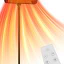 Outdoor Heaters for Patio, 12H Timer&3 Heat Level, IP54 Waterproof Electric Heater,1500W Infrared Heating Covers 300Sq.ft, Tip-Over Protection, Towel Bracket, Remote, 83" Patio Heaters for Outdoor Use