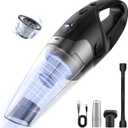 Handheld Vacuum Cordless Rechargeable with LED Light, Car Vacuum Portable Cordless, Hand Vacuum Cleaner Car Seats, Home, Quick Cleanup, Strong Suction, Lightweight, Includes Crevice Nozzle & Brush