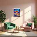 obterie Mushroom Paint by Numbers Kit for Adults Beginner Trippy Oil Painting Kit Adult Paint by Number Kits on Canvas DIY Painting for Beginners Art by Numbers for Gifts Home Wall Decor 16x20 Inch (YF024)