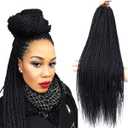 NAYOO Senegalese Twist Crochet Hair - 8 Packs 26 Inch Crochet Hair For Black Women, 35 Strands/Pack Small Twist Crochet Braids Hair Hot Water Setting, Pre-Looped Crochet Braiding Hair(26 Inch, 1B)
