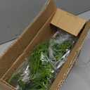 MyGift 12 Inch Artificial Green Grass Plant in Vintage Gray Brown Solid Wood Planter Box, Faux Greenery in Decorative Rectangular Crate Style Container