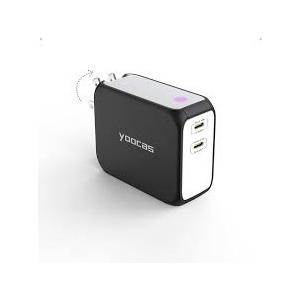 yoocas Portable Power Bank, 2in1 Hybrid Charger-5000mAh 20W Portable Charger with 45W GaN Charger-USB C Dual Ports for MacBook, Dell, Samsung, iPhone, iPad, Switch,Steam Deck and ect-Black & White