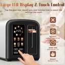 SEEDEEM Toaster 2 Slice with Touch Screen, Faster Heating Speed, 7 Shade Setting, 6 Bread Type, 1.5Wide Slots Toaster, Removable Crumb Tray, 1350W, Dark Chocolate