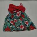B2prity Women Cutout One Piece Skirt Swimsuit V Neck Wrap Tie Back Swimdress Tummy Control Bathing Suits, (Large, Red Floral)