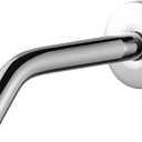 OFFO Shower Arm with Flange, 6 in Wall Mount Replacement Angle Shower Head Arm Wall-Mounted For Fixed Shower Head & Handheld Showerhead, Chrome