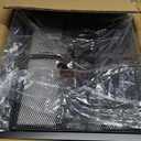 3 Tier Rolling Kitchen Microwave Cart with 6 Hooks, Utility Cart Storage Table Stand on Lockable Wheels, Small Coffee Shelf Rack Organizer,Brown