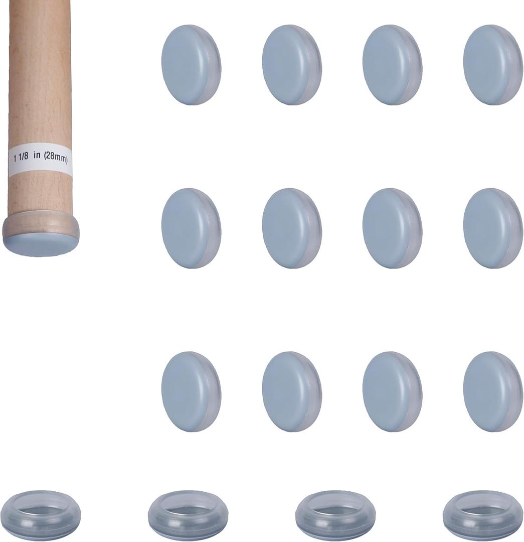 Sliders Pads for Round Furniture Legs(1 1/8 inches(28mm),16 Pack),Table/Chair/Cabinet/Sofa Glides,Protect The Floor by Sliding Like Magic,Suitable for Carpet, Wood & Ceramic Tile Floor,etc (1 1/8 inches(28mm) Round)