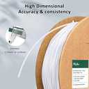 eSUN PLA+ Filament 1.75mm Cold White 1KG, 3D Printer Filament Dimensional Accuracy +/- 0.03mm, 1kg Cardboard Spool(2.2lbs) 3D Printing Filament, Fits for Most FDM 3D Printers