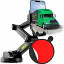 Phone Mount for Truck Phone Holder for Truck - Heavy Duty Suction Cup + Dashboard Pad, Mobile Device Holder for Dashboard Window 16.9 inch Long Arm, iPhone Samsung Compatible, Semi Trucker, Black