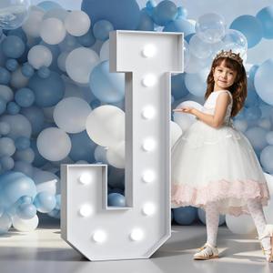 Marquee Letters 4 Feet Tall Large Light Up Letters Baby Shower Decorations Wedding Engagement Proposal White Party Decorations Marry Me Sign Big Cardboard Backdrop J