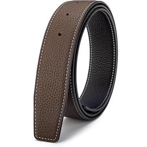 Vatee's Reversible Genuine Leather Belts For Men/Women Replacement Belt Strap Without Buckle 1.25"/1.34"/1.5" Wide