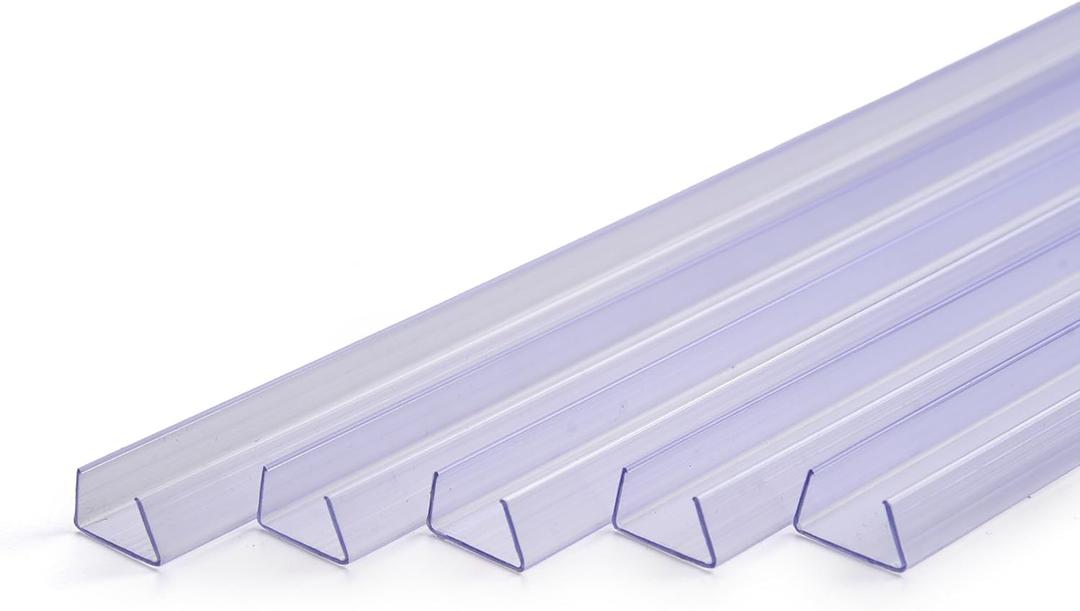 Yescom 3.3" Rope Light Track 10 PCS Clear Plastic U Channel System Accessories for 11/16" W x 3/8" H RGB LED Neon Lights Models DEL-D50R,DEL-D100R,DEL-D150R