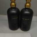 Soap Dispenser Bathroom Set, Hand and Lotion Dispenser with Stainless Steel Pump, Perfect for Black and Gold Bathroom Decor. (Gold & Black)