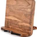 NIRMAN Acacia Wood Book Stand Adjustable Angle Reading Book Holder for Textbook, Receipe, Music Books, Tablet for Home Office Kitchen Lightweight Bookstand (11" x 9" x 1.5")