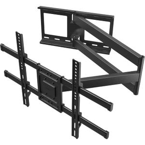 BONTEC TV Wall Mount with Extra Long Extendable Arm for 32-75 Inch TVs, Holds Up to 132lbs, Full Motion Dual Arm TV Bracket with Tilt, Swivel, Level Adjustment, Max VESA 600x400mm, Wide Compatibility
