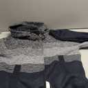 Mylldey Mens Hoodies Knit Sweater, Full Zip Fleece Lined Cardigan Sweaters Casual Regular Fit Knit Hooded Men Sweater Jacket (Large, Darkgray)