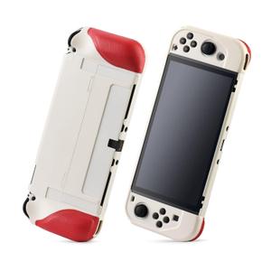 UYIYE Kickstand Case for Nintendo Switch OLED 2023 - Protective and Reliable Accessory with Stand Function (A-White+Red) UYIYE Kickstand Case for Nintendo Switch OLED 2023 - Protective and Reliable Accessory with Stand Function (A-White+Red)