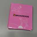 BronzeDog Rolled Leather Dog Collar with QR ID Tag, Adjustable Soft Round Collars for Small Medium Large Dogs Puppy (16" - 19" Neck Size, Classic Red)