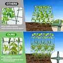 Garden Cucumber Trellis for Raised Bed, 65"50" Tall Metal Garden Trellis for Climbing Plants Outdoor, U-Shape Vegetables Trellis Support for Tomato Squash Zucchini Peas Grape Fruit Flowers