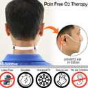 Acanthus - Nasal Cannula Holder - Adjustable Oxygen Tube Holder - Elastic Snap Button Design - Latex-Free - Ear Protection - Made in USA