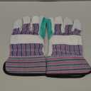 Glove Station Heavy Duty DoubleLayer Cowhide Split Leather Palm Work Gloves with Rubberized Safety Cuff (Small (S), 12Pack)