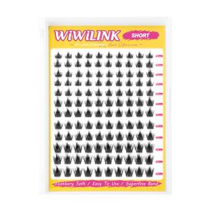 WiWiLINK Wispy Lash Clusters 814mm Spike Eyelash Clusters D Curl DIY Lash Extension with Spikes 0.03mm Thin Band Natural Individual Cluster Eyelashes, California Sunset Short