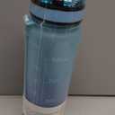 OLDLEY Water Bottle, 32oz Motivational Sports Water Bottle with Time Marker - Times to Drink - Tritan, BPA Free, Wide Mouth Leakproof, Anniversary Birthday Gifts for Men Women, Sky (1 Bottle)