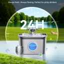 Stainless Steel Cat Water Fountain, 2.8L with 20dB Ultra-Quiet Pump- Ideal for Timid Pets, LED Water Level Window, Dishwasher Safe, 24/7 Circulation- Includes 9 Replacement Filters