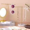 Kathfly 6 Pcs Gold Necklace Holders 10.24'' Tall Necklace Display Stand Elegant Jewelry Holder Small for Women Bracelets Earrings Rings